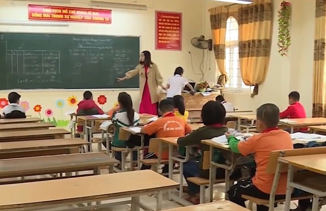 Một lớp học của Trường Tiểu học Tam Đồng