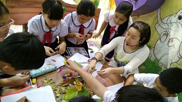 Giờ học vẽ theo hướng phát triển năng lực HS của Trường Tiểu học Núi Thành (Q. Hải Châu, TP Đà Nẵng) 
