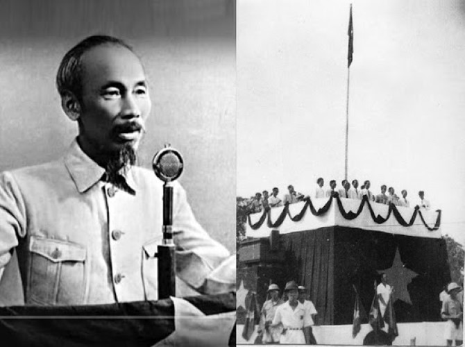 Chủ tịch Hồ Chí Minh đọc bản Tuyên ngôn Độc lập khai sinh nước Việt Nam Dân chủ Cộng hòa ngày 2/9/1945. Ảnh tư liệu TTXVN