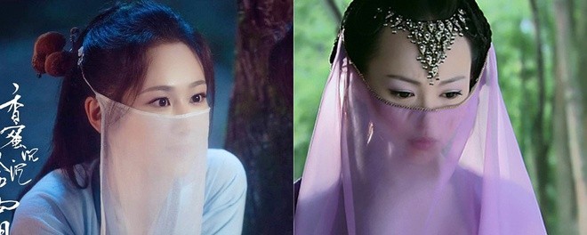 Trong ảnh là Dương Tử (trái) trong Hương mật tựa khói sương và Đường Yên tham gia phim Tiên kiếm 3.