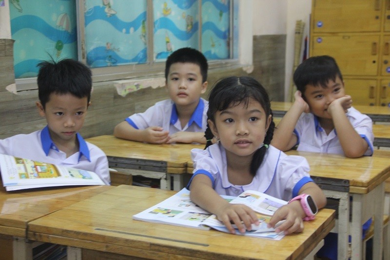 Học sinh lớp 1 Trường Tiểu học Nguyễn Thái Sơn, Quận 3, TPHCM trong giờ học. Ảnh minh họa.