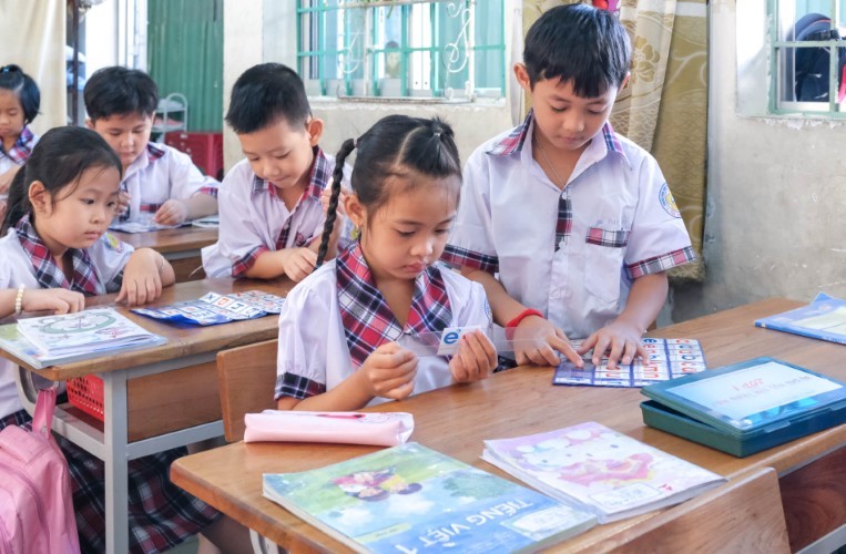 Giờ học lớp 1 Trường Tiểu học An Nghiệp, quận Ninh Kiều (TP Cần Thơ). Ảnh: Quốc Ngữ 