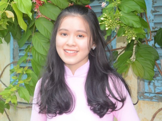 Sinh viên Trần Thảo Trang đang học ngành Sư phạm Mầm non Trường Cao đẳng Cộng đồng Sóc Trăng. 