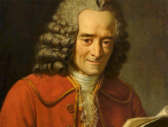 Ở các trường trung học Pháp, học sinh được giao bài tập hoàn thành đoạn văn theo phong cách của Voltaire.