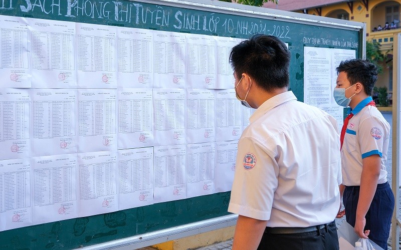 Học sinh TP Cần Thơ trong kỳ thi tuyển sinh lớp 10 năm học 2021 - 2022.  