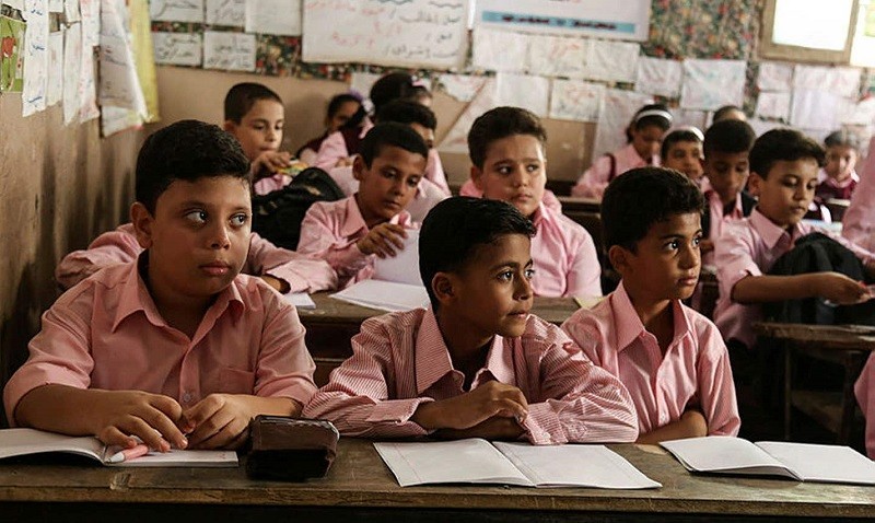 Học sinh tiểu học ở Cairo, Ai Cập.
