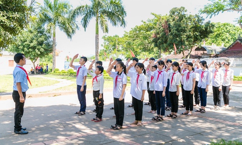 Hoạt động CLB tại Trường THCS Tân Dân, huyện Nam Đàn, Nghệ An.