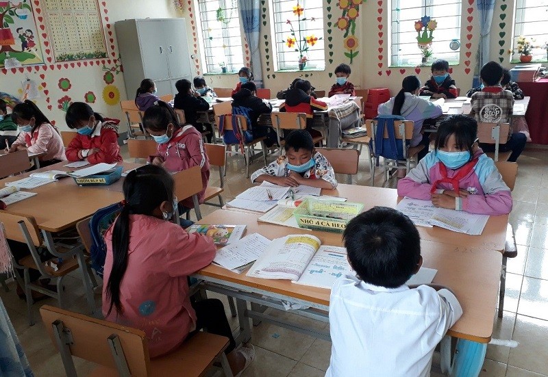 Một giờ học tại Trường PT DTBT Tiểu học Hừa Ngài, tỉnh Điện Biên.
