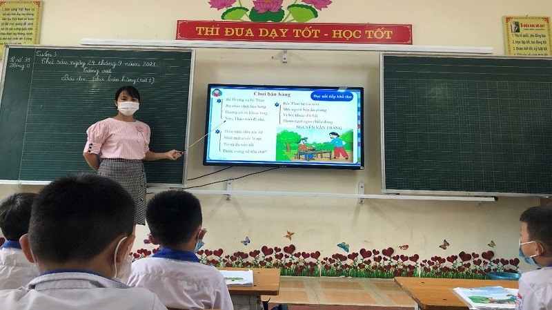 Ứng dụng CNTT trong dạy và học tại Trường Tiểu học Lương Phong số 1 (Hiệp Hòa, Bắc Giang). Ảnh minh họa
