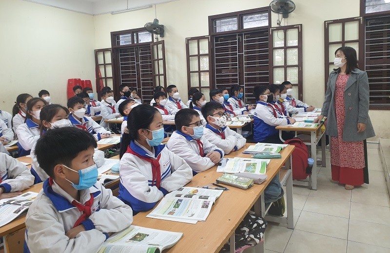Học sinh lớp 6A2, Trường THCS Kênh Giang, huyện Thủy Nguyên.