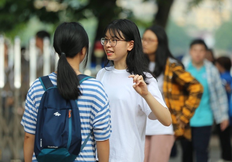 Thí sinh tham dự Kỳ thi tốt nghiệp THPT 2021 tại Hà Nội. Ảnh: Thế Đại
