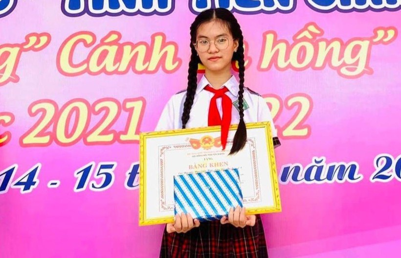 Em Nguyễn Ngọc Gia Hân, chủ nhân của giải thưởng Kim Đồng.