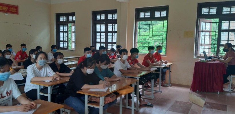 Một lớp học của Trường THCS & THPT Bá Thước (Thanh Hóa). Ảnh: NVCC