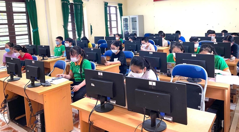 Trường Tiểu học Hội Hợp B (Vĩnh Phúc) sẵn sàng điều kiện dạy học Tin học bắt buộc từ năm học 2022 - 2023. Ảnh: NTCC