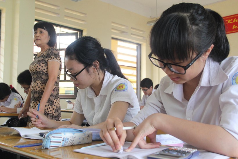 Một lớp học của Trường THPT số 1 TP Lào Cai. Ảnh: TG