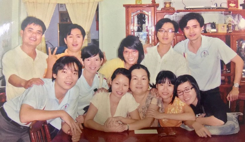 Gia đình nhà giáo Hồ Thị Hồng Nhung. Ảnh tư liệu