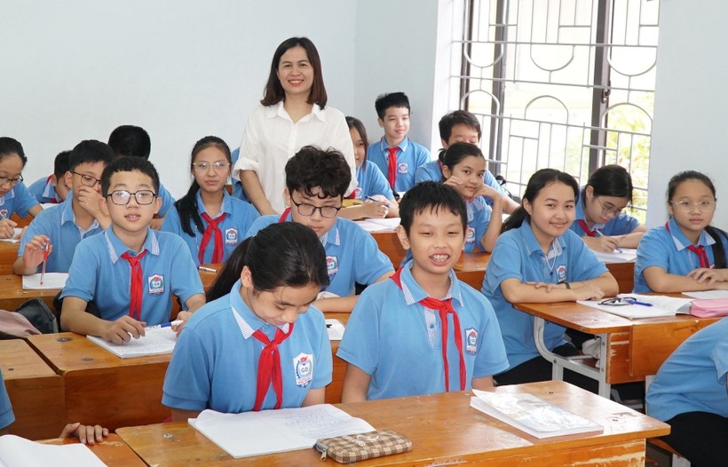 Giờ học của cô trò Trường THCS Đặng Thai Mai (TP Vinh, Nghệ An).