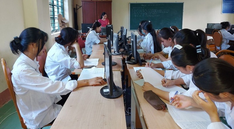 Một lớp học của Trung tâm Giáo dục thường xuyên huyện Sóc Sơn (TP Hà Nội). Ảnh: INT 