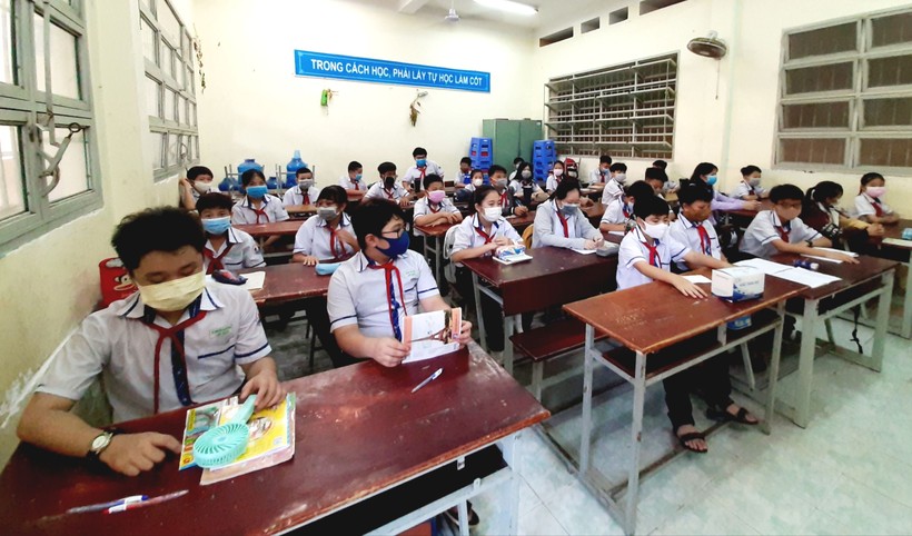 Học sinh Trường THCS Lê Hồng Phong (TP Sóc Trăng, tỉnh Sóc Trăng). 