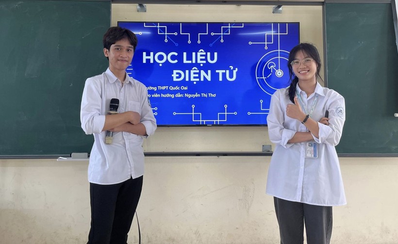 Học sinh Trường THPT Quốc Oai (Hà Nội) hào hứng với Chương trình GDPT mới.