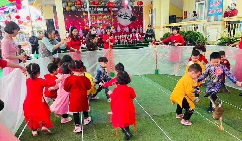 Học mà chơi ở Trường Mầm non Hà Phong, TP Hạ Long, tỉnh Quảng Ninh. 