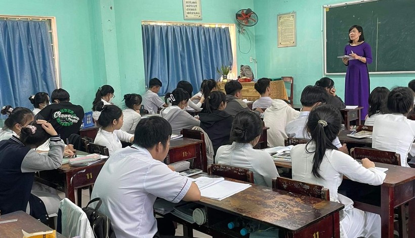 Giờ học tại Trường THPT Phú Bài, Thừa Thiên - Huế.