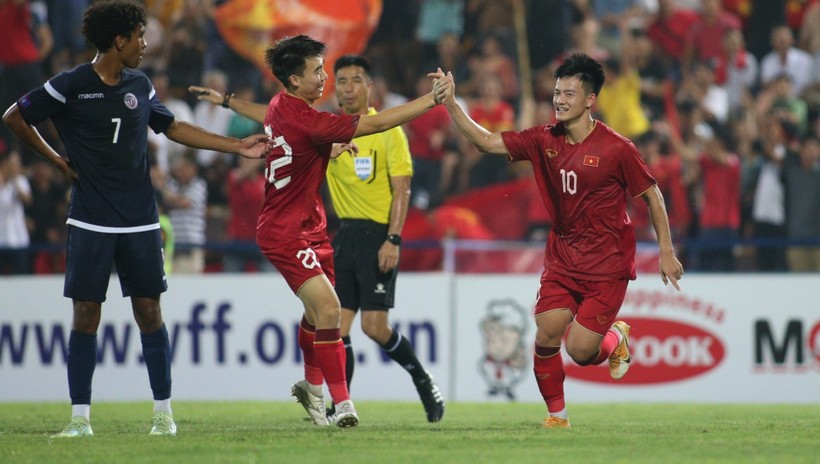 Đội tuyển U23 Việt Nam tại vòng loại U23 châu Á 2024. Ảnh: INT.
