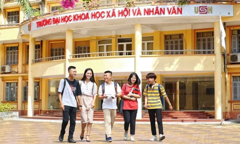 Sinh viên Trường ĐH Khoa học Xã hội và Nhân văn (ĐH Quốc gia Hà Nội). Ảnh: NTCC