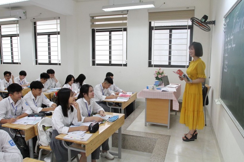 Giờ ôn tập của học sinh lớp 12 Trường THPT Trương Định (Hà Nội). Ảnh: Lê Cường
