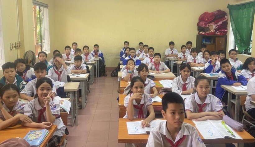 Học sinh Trường Tiểu học Thị trấn Bút Sơn 1 là 1 trong 4 trường của tỉnh Thanh Hóa tham gia SEA-PLM 2024. Ảnh: Sở GD&ĐT Thanh Hóa cung cấp