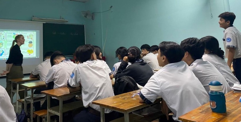 Tiết học của học sinh Trường THPT Lý Thái Tổ (quận Gò Vấp, TPHCM). Ảnh: NT