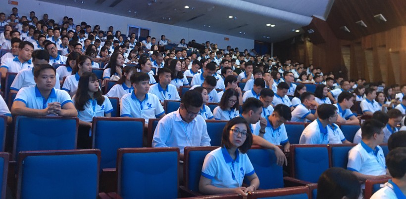 Các đại biểu sinh viên tham dự Đại hội Đại biểu Hội LHTN Việt Nam thành phố Hà Nội