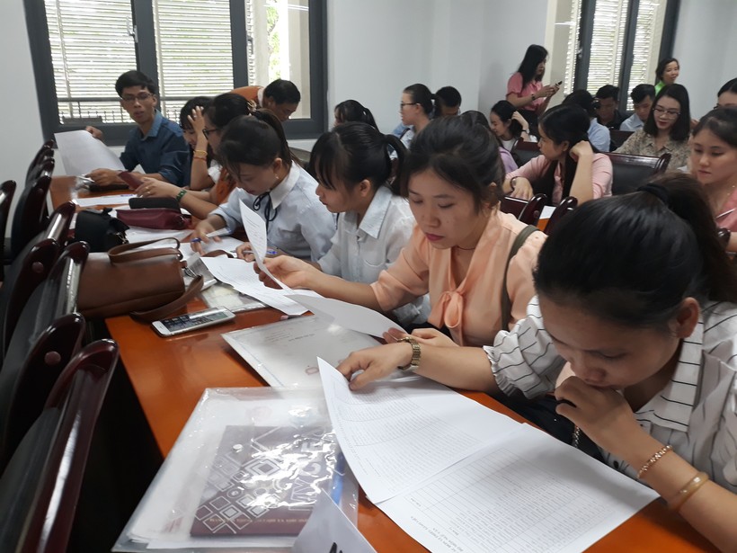 Giáo viên đỗ trong kỳ thi tuyển dụng viên chức ngành GD&ĐT Đà Nẵng năm 2018 đang chọn nhiệm sở căn cứ trên kết quả thi.