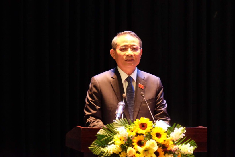 Ông Trương Quang Nghĩa – Bí thư Thành ủy, Trưởng đoàn Đại biểu quốc hội TP Đà Nẵng thông tin về một số vấn đề cử tri chất vấn.