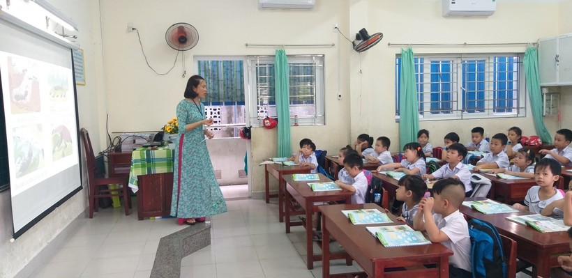 Giờ học của HS lớp Một Trường Tiểu học Lê Lai (Quận Hải Châu, TP Đà Nẵng)