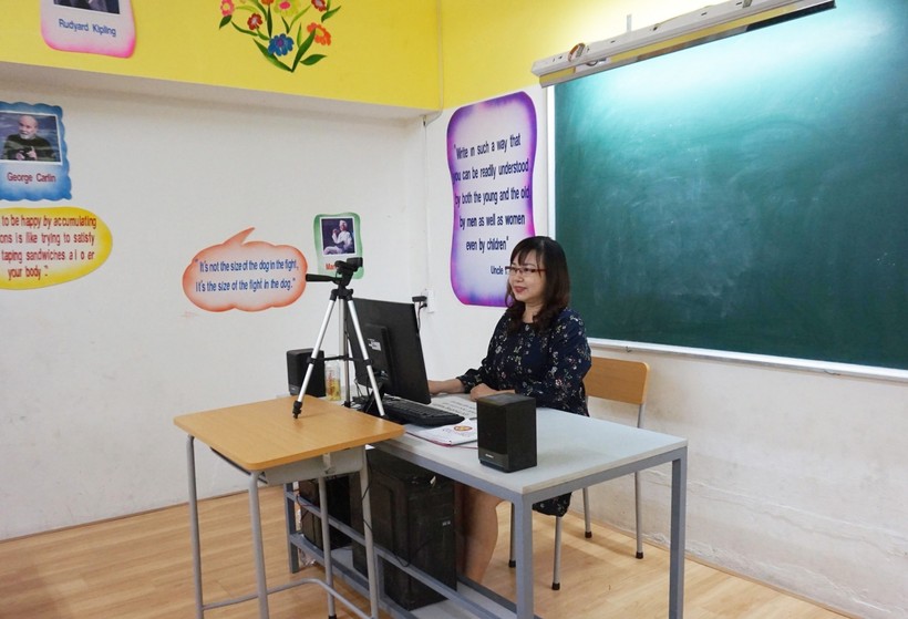 Trường Tiểu học - THCS Đức Trí tổ chức dạy học trực tuyến cho HS 