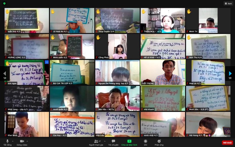 Lớp học online miễn phí của Trường Tiểu học Võ Thị Sáu (quận Hải Châu, TP Đà Nẵng) 