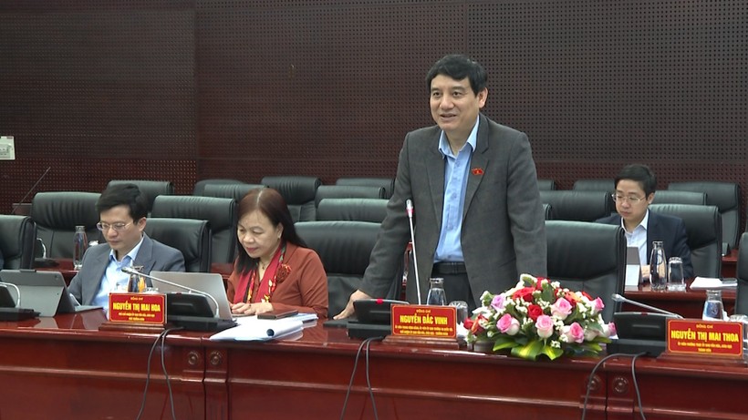 Ông Nguyễn Đắc Vinh, Ủy viên Trung ương Đảng, Chủ nhiệm Ủy ban Văn hóa, Giáo dục phát biểu tại buổi khảo sát với UBND TP Đà Nẵng.