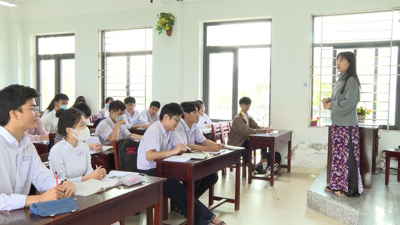 Một giờ học của học sinh lớp 12, Trường THPT Sơn Trà (quận Sơn Trà, TP Đà Nẵng). 