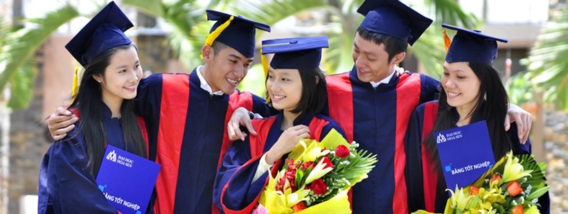 Sinh viên Trường Đại học Hoa Sen trong ngày lễ tốt nghiệp