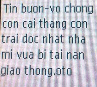 Một trong số tin nhắn kẻ lạ mặt gửi đến điện thoại của ông Cai. Ảnh: Lam Sơn.