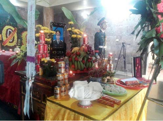 Lễ viếng thượng úy Nguyễn Hoàng Anh bắt đầu từ 7h30 phút sáng nay