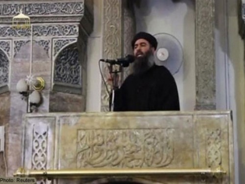 Abu Bakr al-Baghdadi xuất hiện trong một đoạn video - Ảnh: Reuters