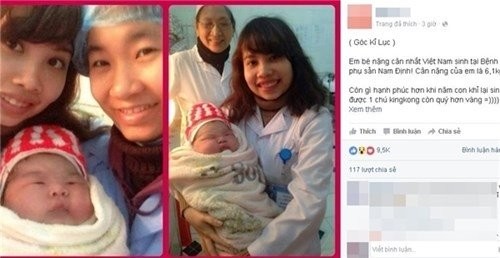 Chiêm ngưỡng ảnh bé sơ sinh nặng cân nhất nhì Việt Nam