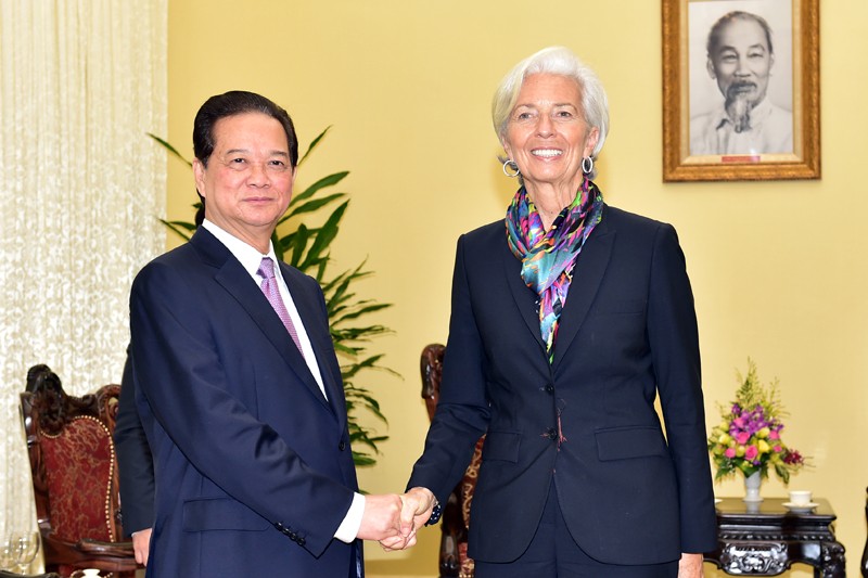 Thủ tướng tiếp Tổng Giám đốc IMF Christine Lagarde