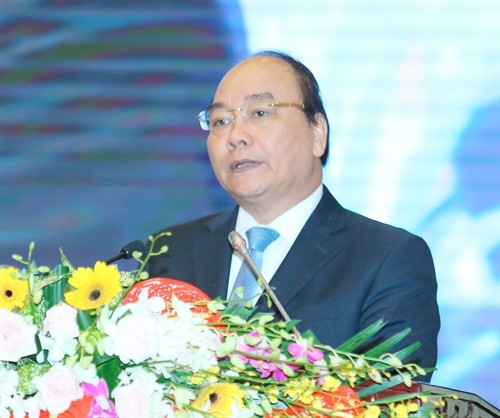 Thủ tướng Nguyễn Xuân Phúc phát biểu tại Đại hội. Ảnh: Thống Nhất-TTXVN