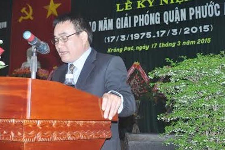 Ông Nguyễn Sĩ Kỷ khi còn làm Chủ tịch UBND huyện Krông Pắk. Ảnh: Báo Đắk Lắk