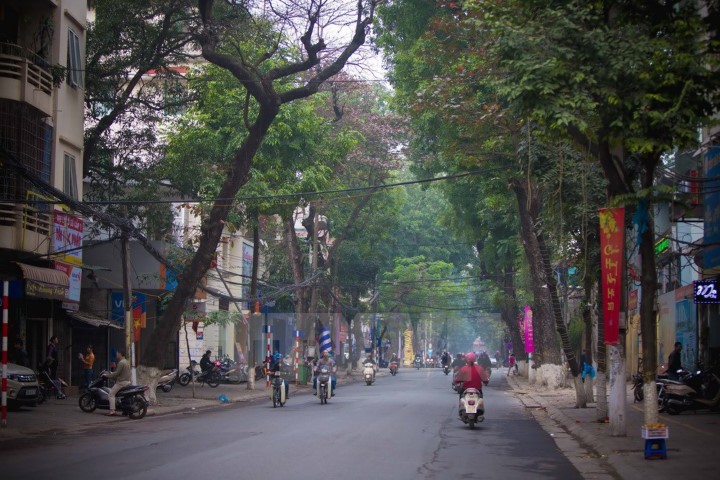Phố phường Hà Nội vắng lặng trong những ngày cuối năm