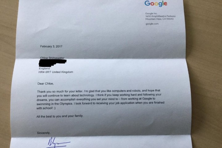 Bé gái 7 tuổi viết thư xin việc tại Google và nhận được trả lời của CEO Sundar Pichai