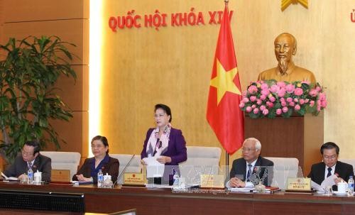 Chủ tịch Quốc hội Nguyễn Thị Kim Ngân phát biểu khai mạc phiên họp. Ảnh: Phương Hoa/TTXVN